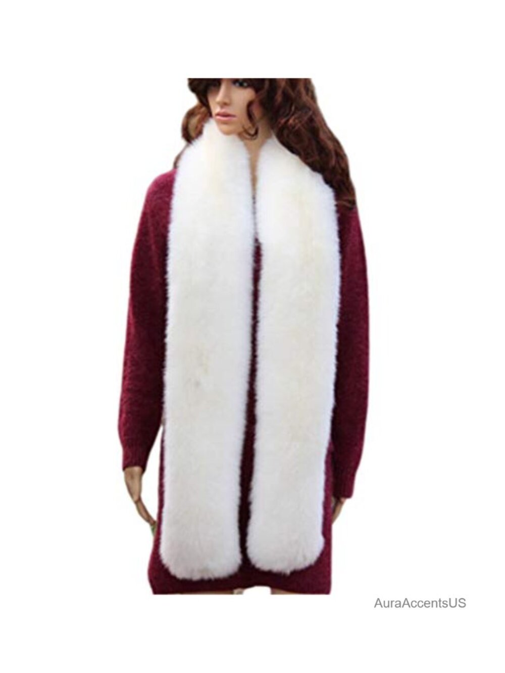 Faux Fur Collar Winter Warm Wrap Stole Scarf Shawl Shrug